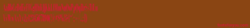 SinemaDisplaySsiExtraCondensed Font – Red Fonts on Brown Background