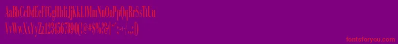 Police SinemaDisplaySsiExtraCondensed – polices rouges sur fond violet