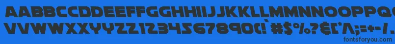 フォントSoloistleft – 黒い文字の青い背景
