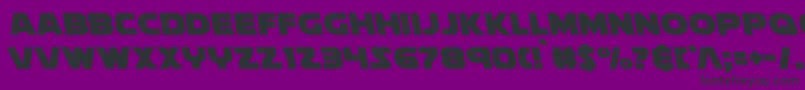 Soloistleft-Schriftart – Schwarze Schriften auf violettem Hintergrund