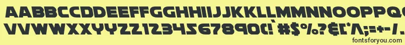 Soloistleft Font – Black Fonts on Yellow Background