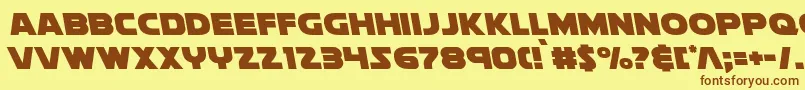 Soloistleft Font – Brown Fonts on Yellow Background