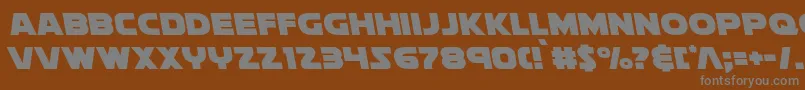 フォントSoloistleft – 茶色の背景に灰色の文字
