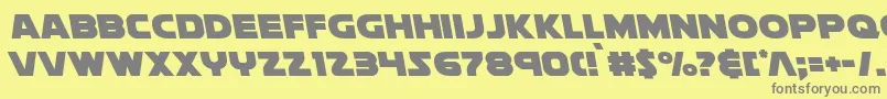 フォントSoloistleft – 黄色の背景に灰色の文字