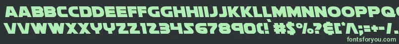 Soloistleft Font – Green Fonts on Black Background