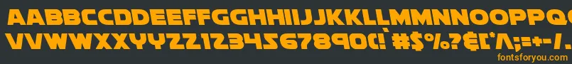 フォントSoloistleft – 黒い背景にオレンジの文字