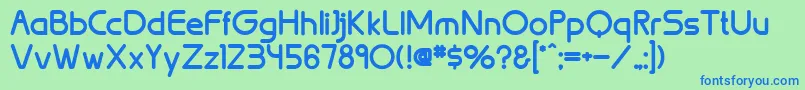 BrionBold Font – Blue Fonts on Green Background