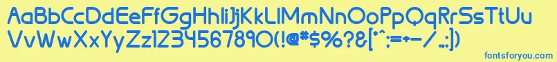 BrionBold Font – Blue Fonts on Yellow Background