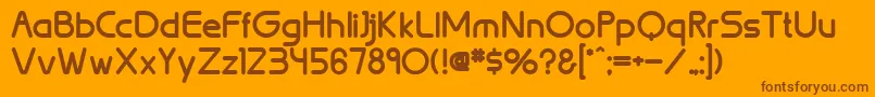 フォントBrionBold – オレンジの背景に茶色のフォント