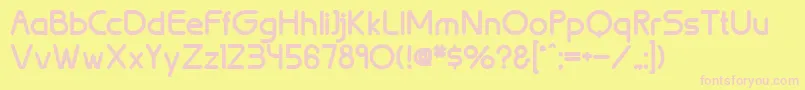 BrionBold Font – Pink Fonts on Yellow Background