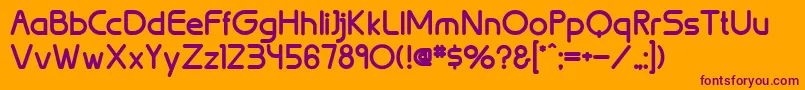 BrionBold Font – Purple Fonts on Orange Background
