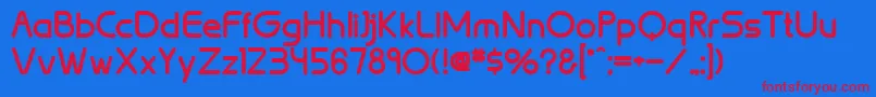 BrionBold Font – Red Fonts on Blue Background