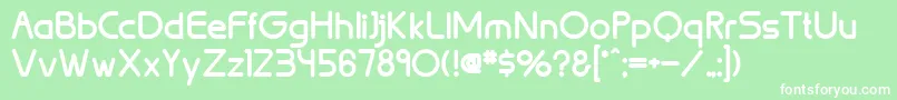フォントBrionBold – 緑の背景に白い文字
