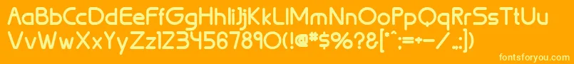 BrionBold Font – Yellow Fonts on Orange Background