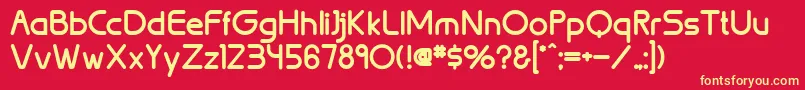 BrionBold Font – Yellow Fonts on Red Background