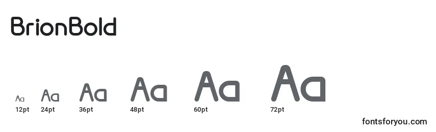 BrionBold Font Sizes