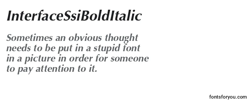 InterfaceSsiBoldItalic Font