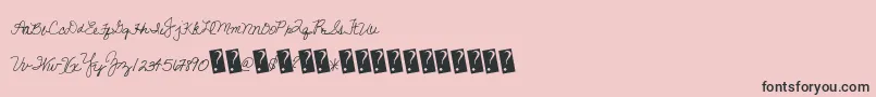 Giftexchange Font – Black Fonts on Pink Background