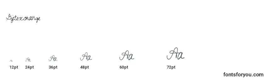 Giftexchange Font Sizes