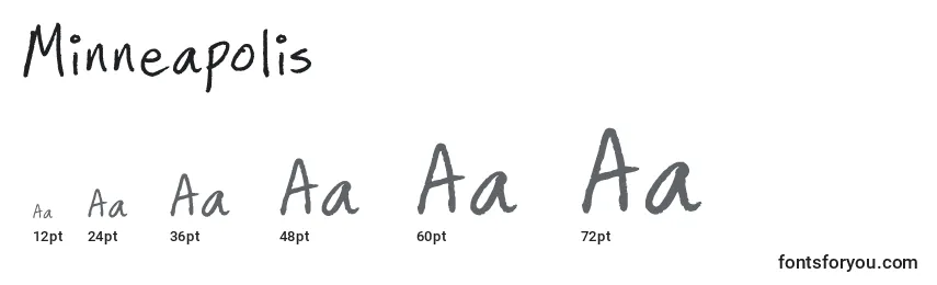 Minneapolis font sizes