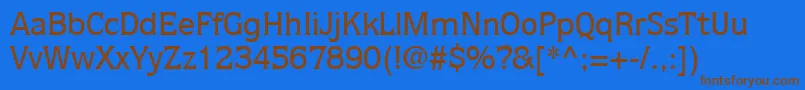 Шрифт ItcQuorumLtMedium – коричневые шрифты на синем фоне