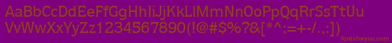 Шрифт ItcQuorumLtMedium – коричневые шрифты на фиолетовом фоне