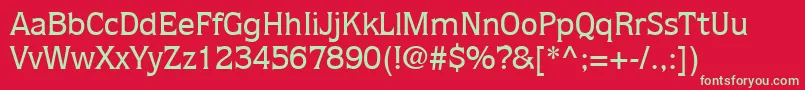 ItcQuorumLtMedium Font – Green Fonts on Red Background