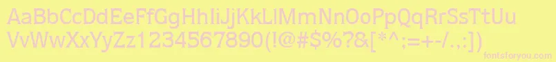 ItcQuorumLtMedium Font – Pink Fonts on Yellow Background