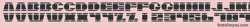 フォントNasser – ピンクの背景に黒い文字