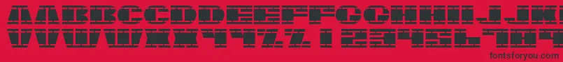 Nasser-fontti – mustat fontit punaisella taustalla