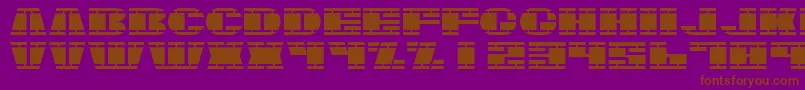 Nasser-fontti – ruskeat fontit violetilla taustalla