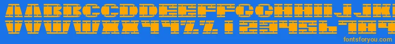 Nasser Font – Orange Fonts on Blue Background