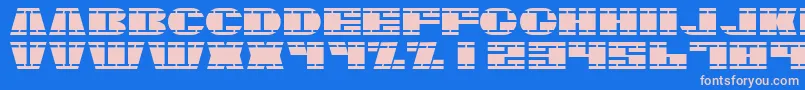 Nasser Font – Pink Fonts on Blue Background