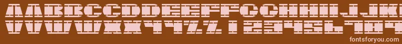 Nasser Font – Pink Fonts on Brown Background