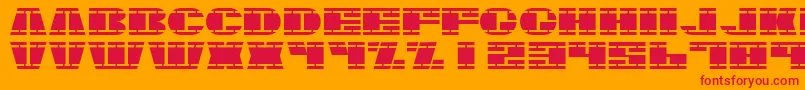 Nasser Font – Red Fonts on Orange Background