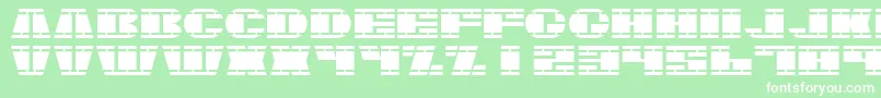フォントNasser – 緑の背景に白い文字
