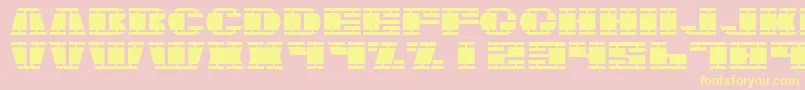 Nasser Font – Yellow Fonts on Pink Background