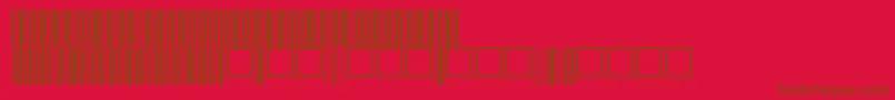 V100017 Font – Brown Fonts on Red Background