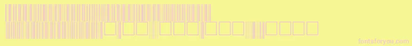 V100017-fontti – vaaleanpunaiset fontit keltaisella taustalla