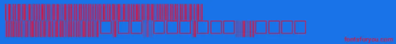 V100017-fontti – punaiset fontit sinisellä taustalla