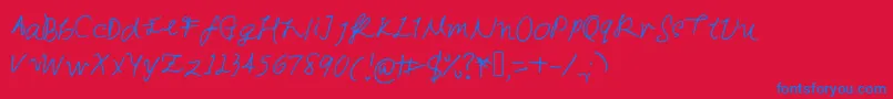 Sunshineblues Font – Blue Fonts on Red Background