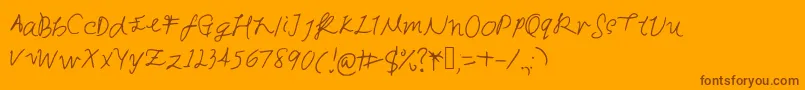 Sunshineblues Font – Brown Fonts on Orange Background