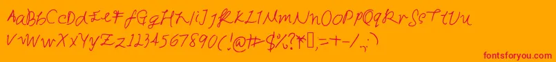 Sunshineblues Font – Red Fonts on Orange Background