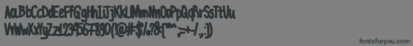 AcChubbyUnicode Font – Black Fonts on Gray Background