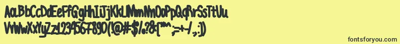 fuente AcChubbyUnicode – Fuentes Negras Sobre Fondo Amarillo