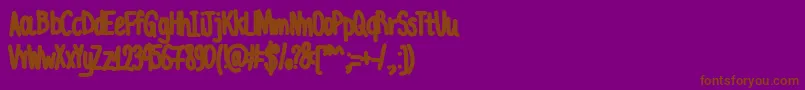 AcChubbyUnicode Font – Brown Fonts on Purple Background