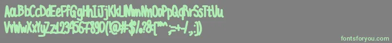 AcChubbyUnicode Font – Green Fonts on Gray Background