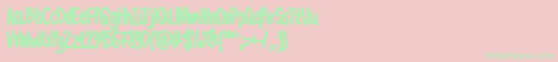 AcChubbyUnicode Font – Green Fonts on Pink Background