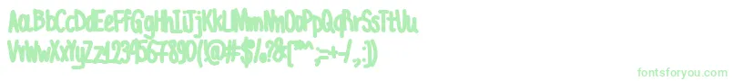 AcChubbyUnicode Font – Green Fonts on White Background