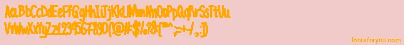 AcChubbyUnicode Font – Orange Fonts on Pink Background
